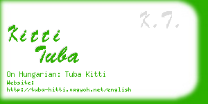 kitti tuba business card